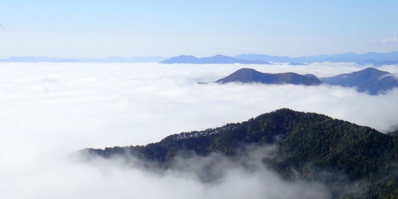 赤岩山登山道途中より
久々に見る雲海 ほぼ快晴で白さが際立っていました