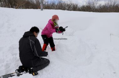 猛スピードで雪だるま作成(笑)